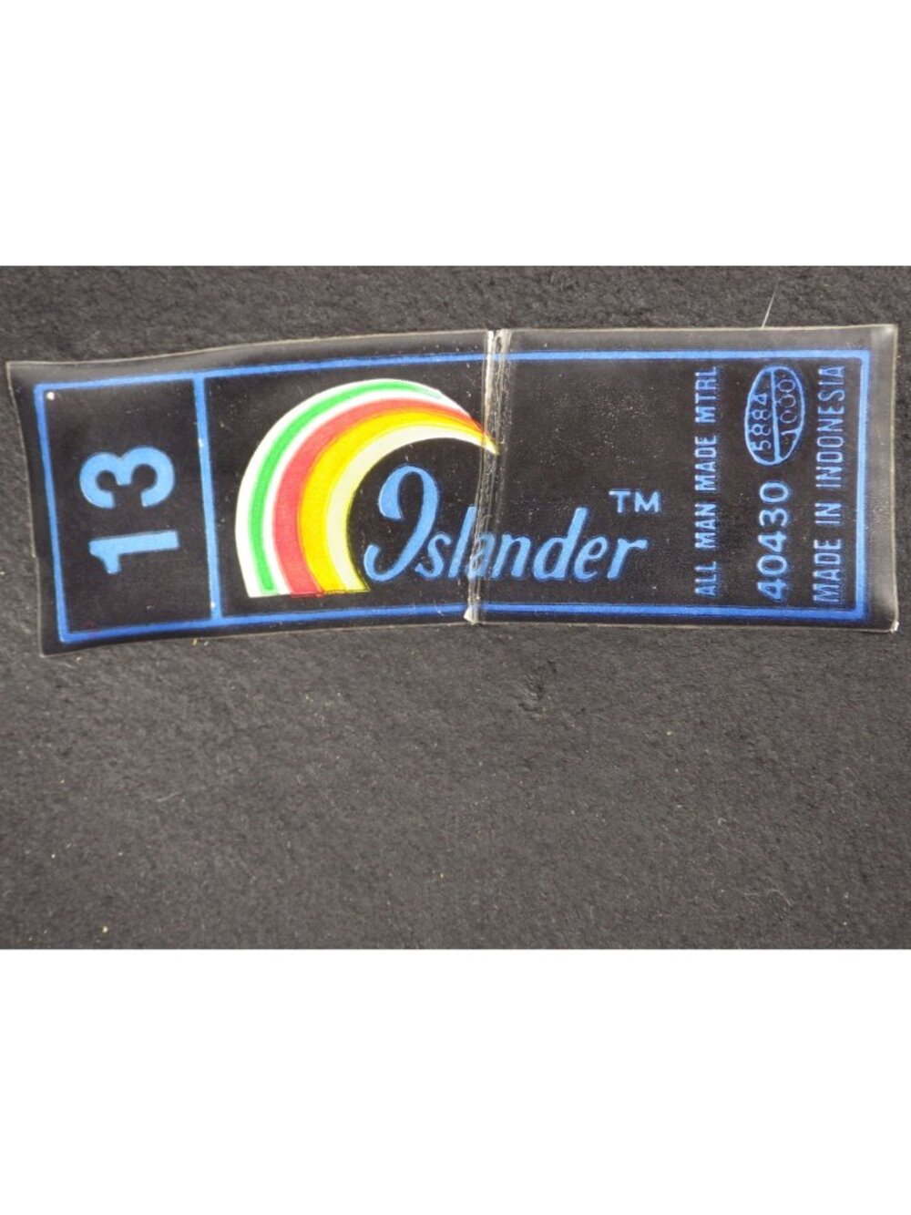 islander Flip Flop Mens Size 13 Black White Geometric Southwest Thong - Picture 2 of 3